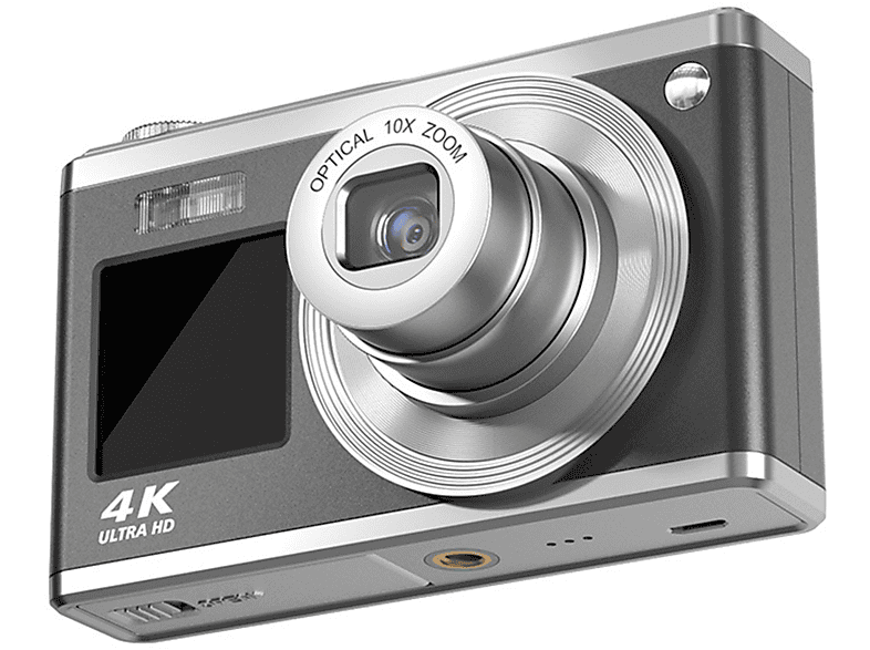 BRIGHTAKE 4K HD-Zoom-Digitalkamera Dual-Display, Anti-Shake Schwarz Digitalkamera