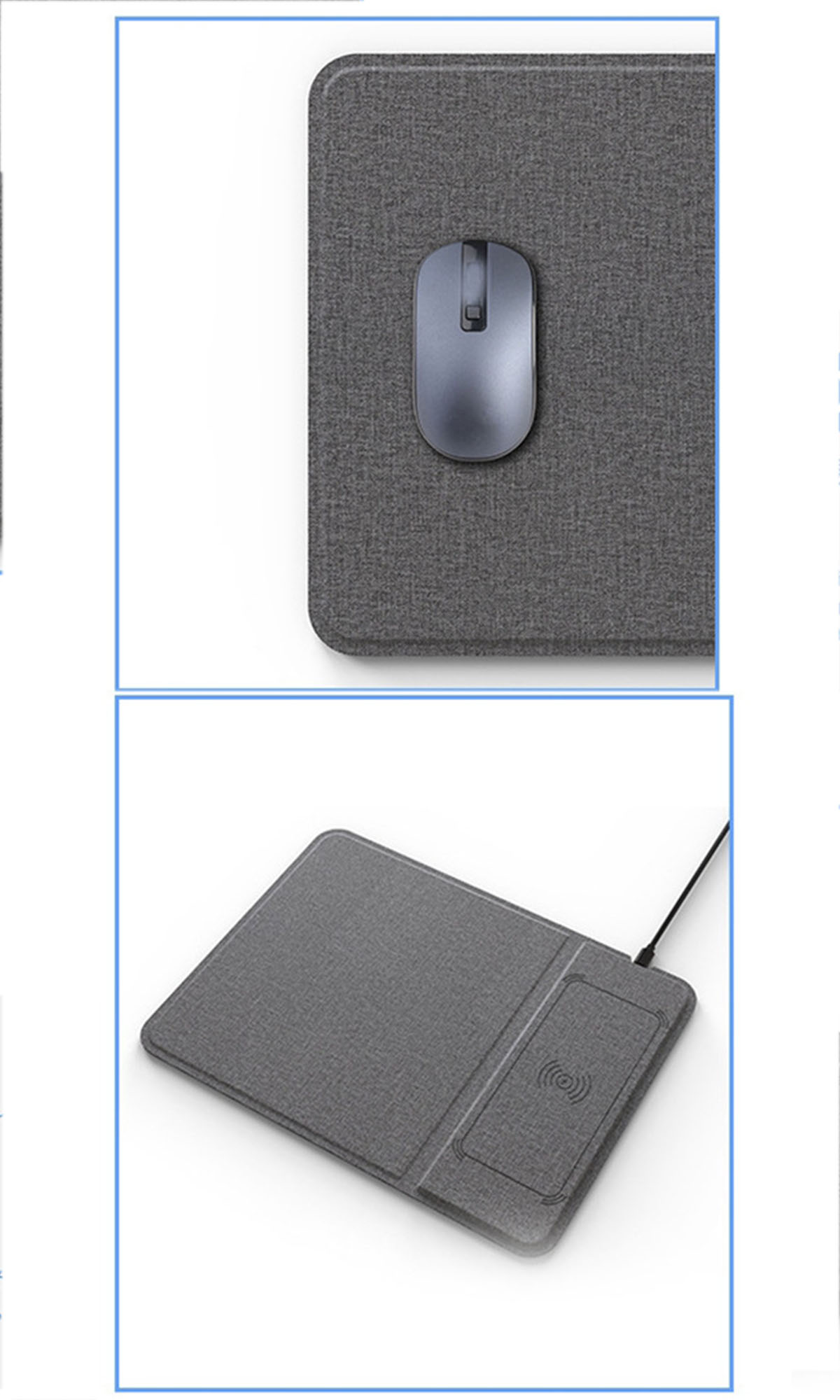 BRIGHTAKE Intelligentes 2-in-1 Multi-Funktionales mit Mauspad (2 Mousepad Aufladen - 350 kabellosen Drahtloser x mm Desktop-Gerät mm) zum Handy-Ladefunktion