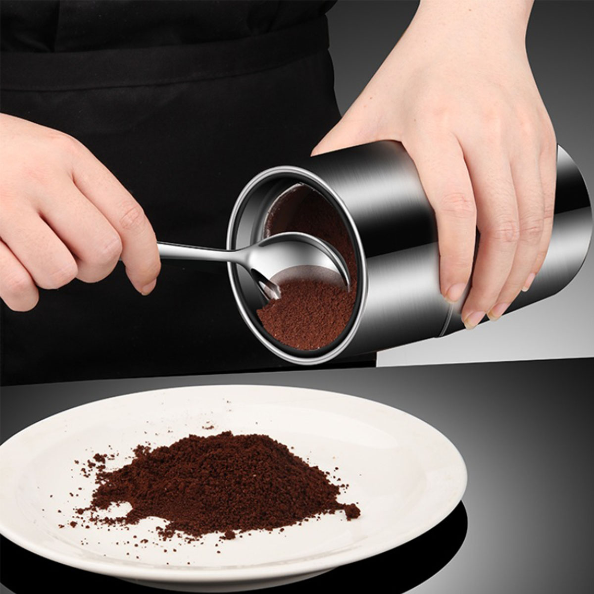 Mahlen Ergebnisse Kaffeemühle Silber Grinder: Müheloses für Kompakter BRIGHTAKE elektrischer frische