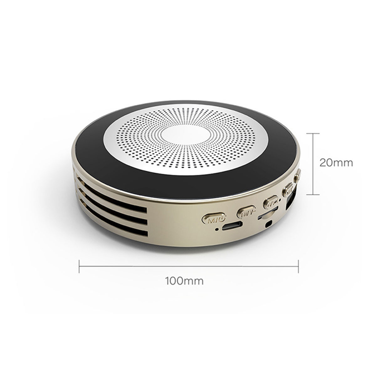 Wireless Speaker Bluetooth-Lautsprecher, AI Vielseitigkeit und - Smart Soundqualität Kompakte Gold HIFI BRIGHTAKE