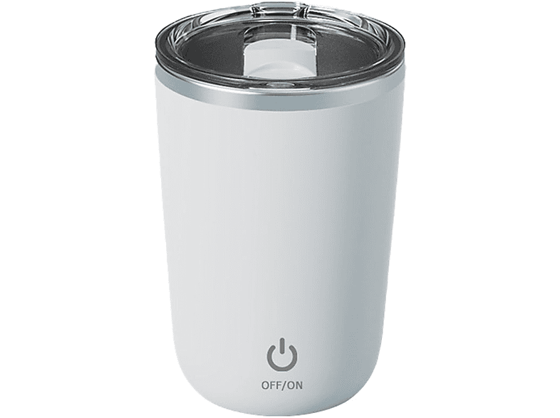BRIGHTAKE Smart Rührbecher 350 Watt, Rührschüssel Knopfdruck ml) auf (0,6 Trinkgenuss Weiß 