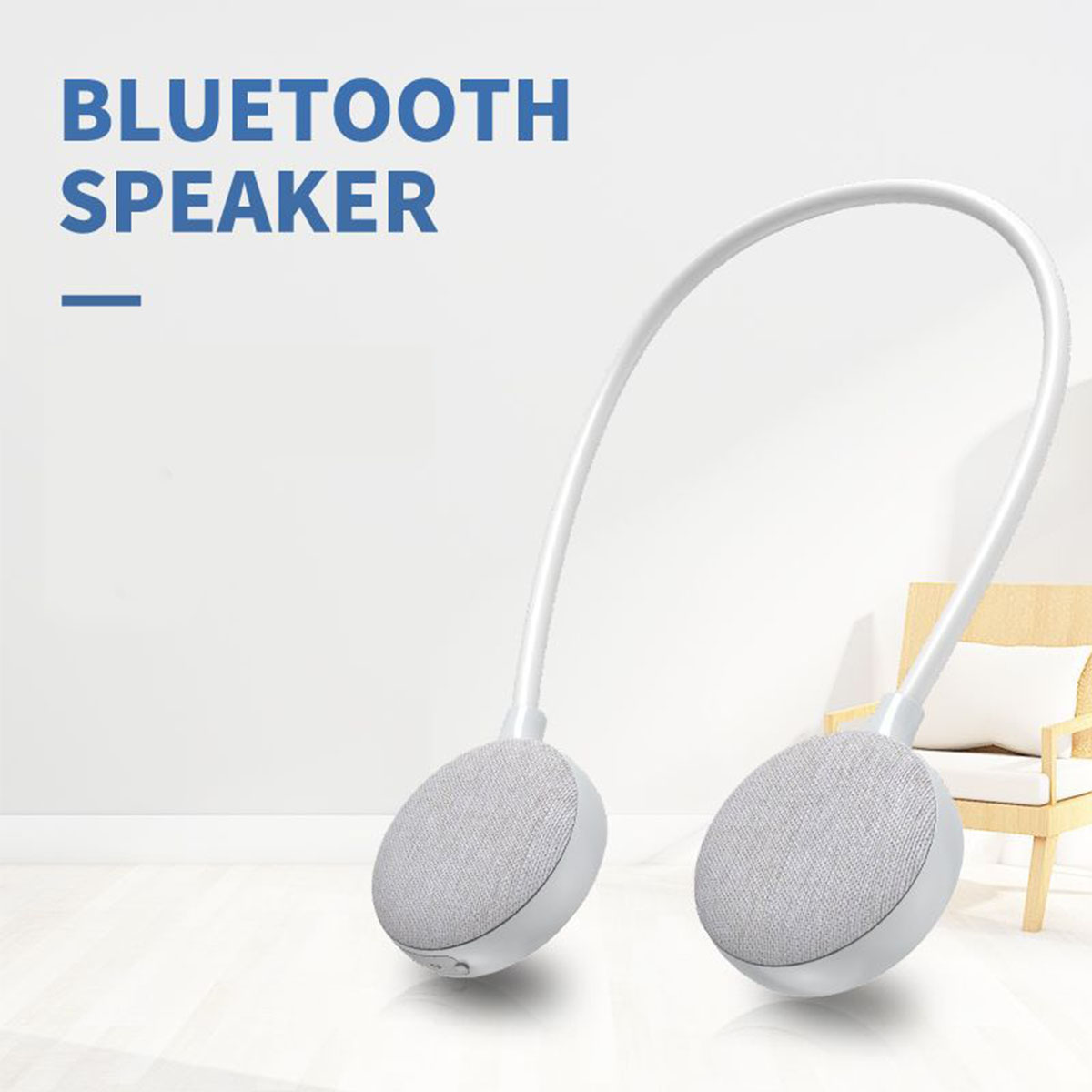 BRIGHTAKE Tragbarer am Bluetooth - Hals Lautsprecher Bluetooth-Lautsprecher, Klang Schwarz Magischer