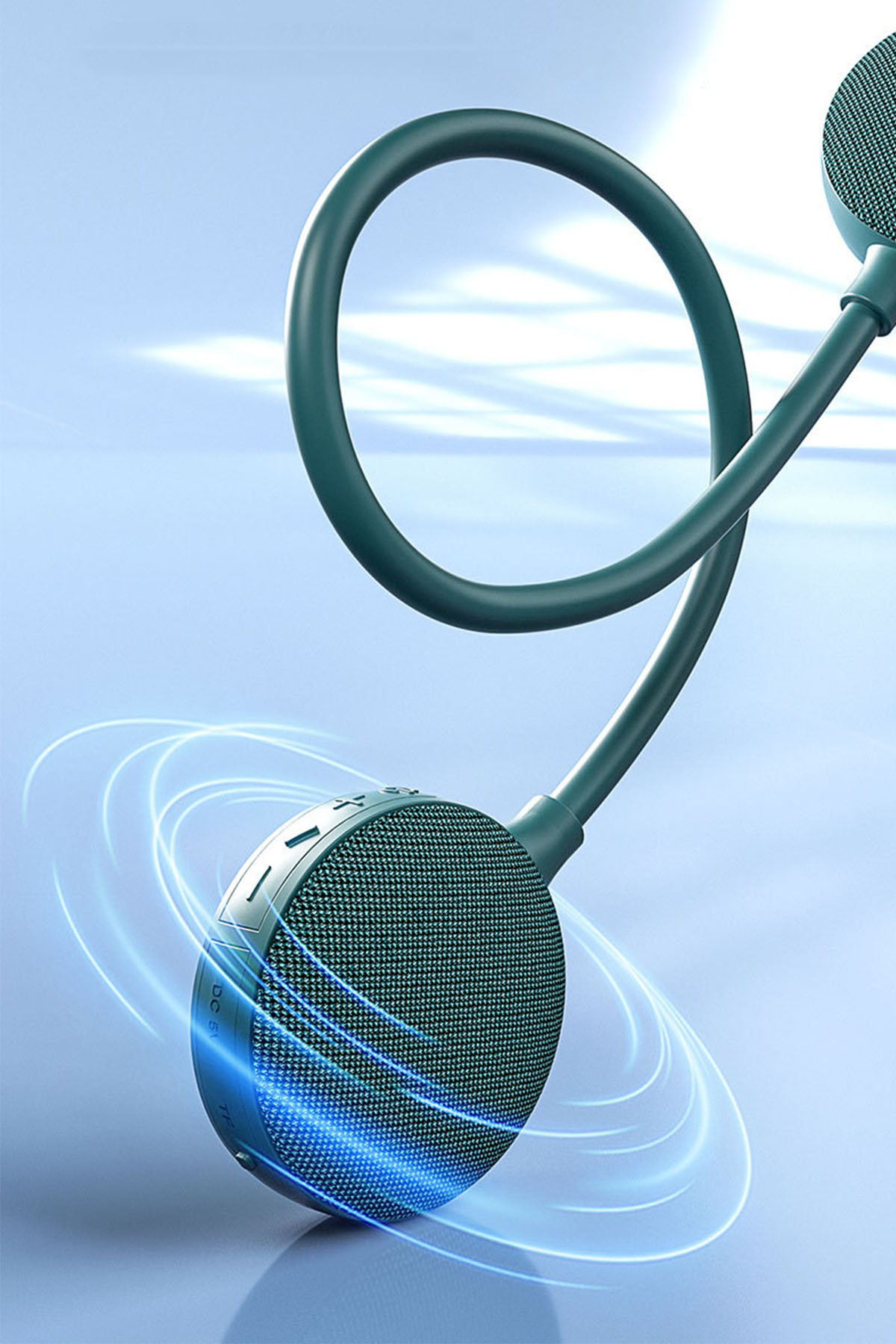 BRIGHTAKE Tragbarer Magischer Hals Bluetooth am Lautsprecher - Schwarz Klang Bluetooth-Lautsprecher