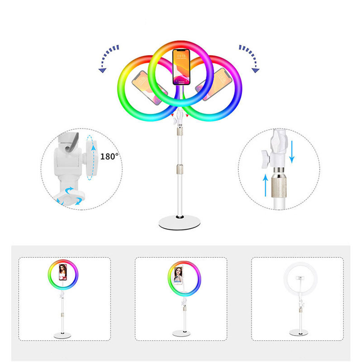 Perfekte Beleuchtung für - BRIGHTAKE Aufnahmen atemberaubende RGB Fülllicht Ring-Fülllicht