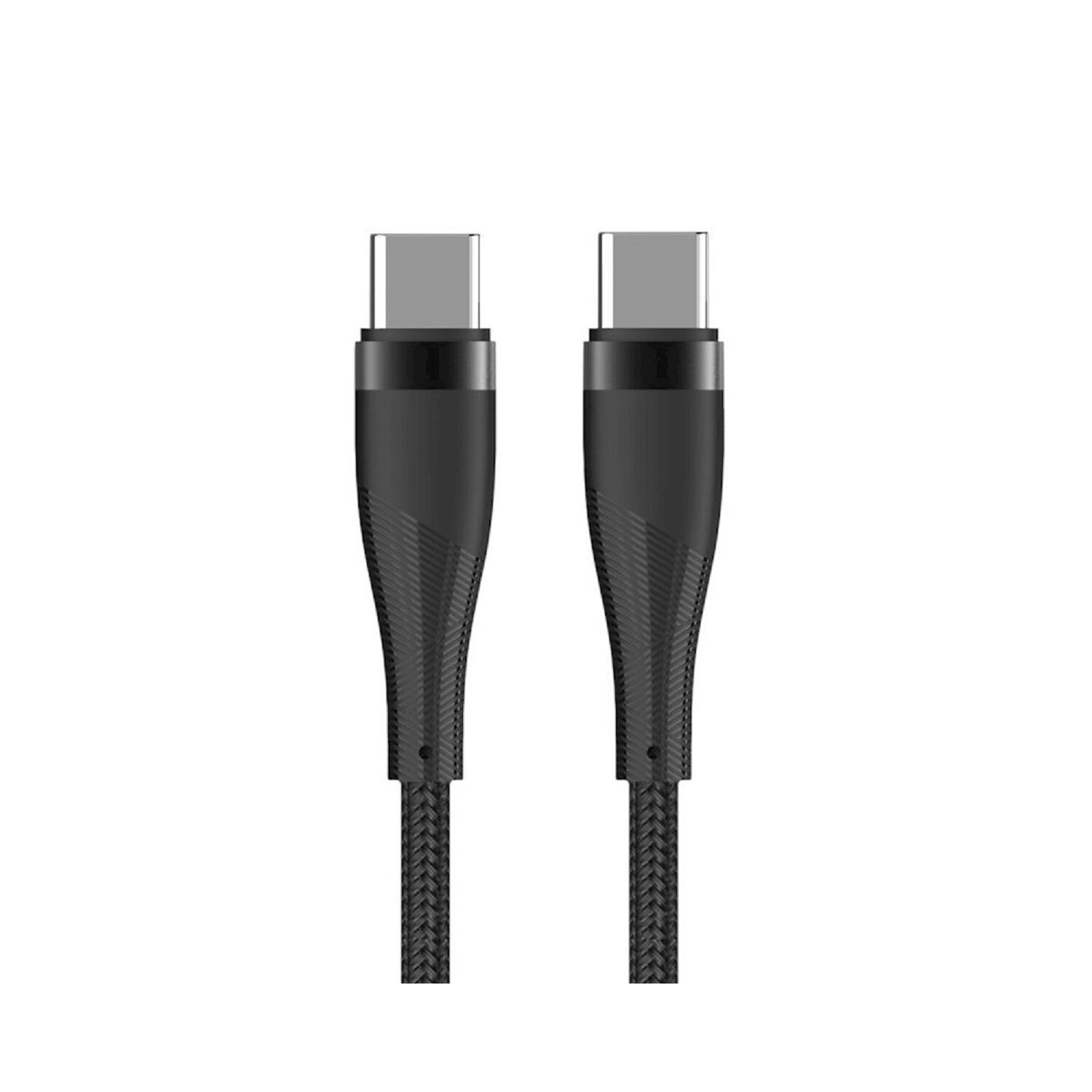 Zwei schwarze USB-C-Kabel. Beide Kabel haben Anschlüsse an jedem Ende.