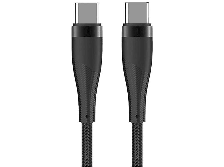 MAXLIFE MXUC-08 Kabel USB-C - USB-C 1,0 m, Ladekabel, Schwarz
