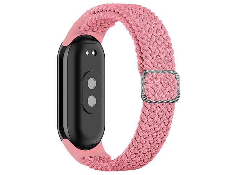 COFI Geflochtenes Stoffarmband, Xiaomi, 8, Pink Mi Smartband, Band