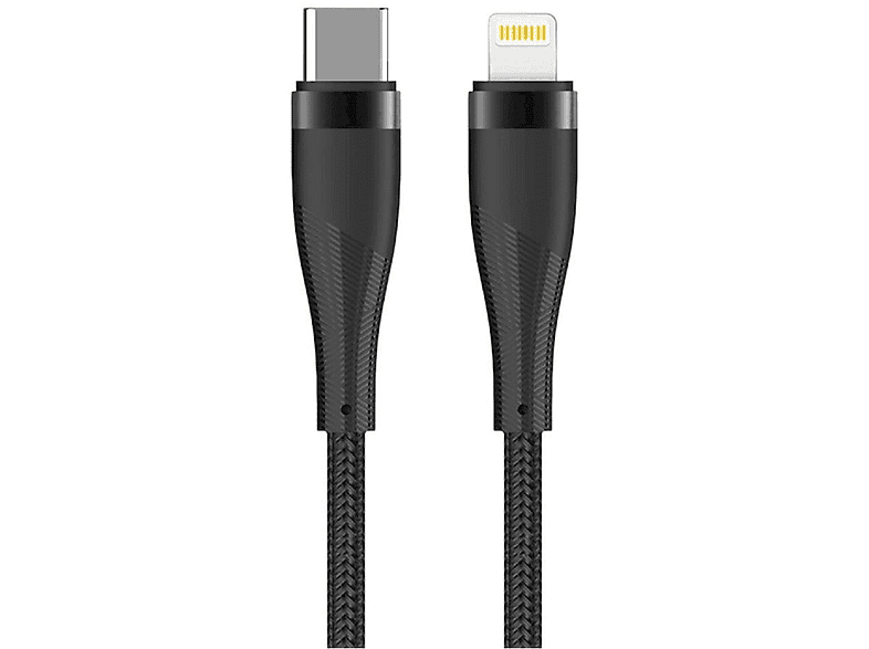 MAXLIFE MXUC-08 Kabel USB-C 1,0 m, iPhone - Ladekabel, Schwarz