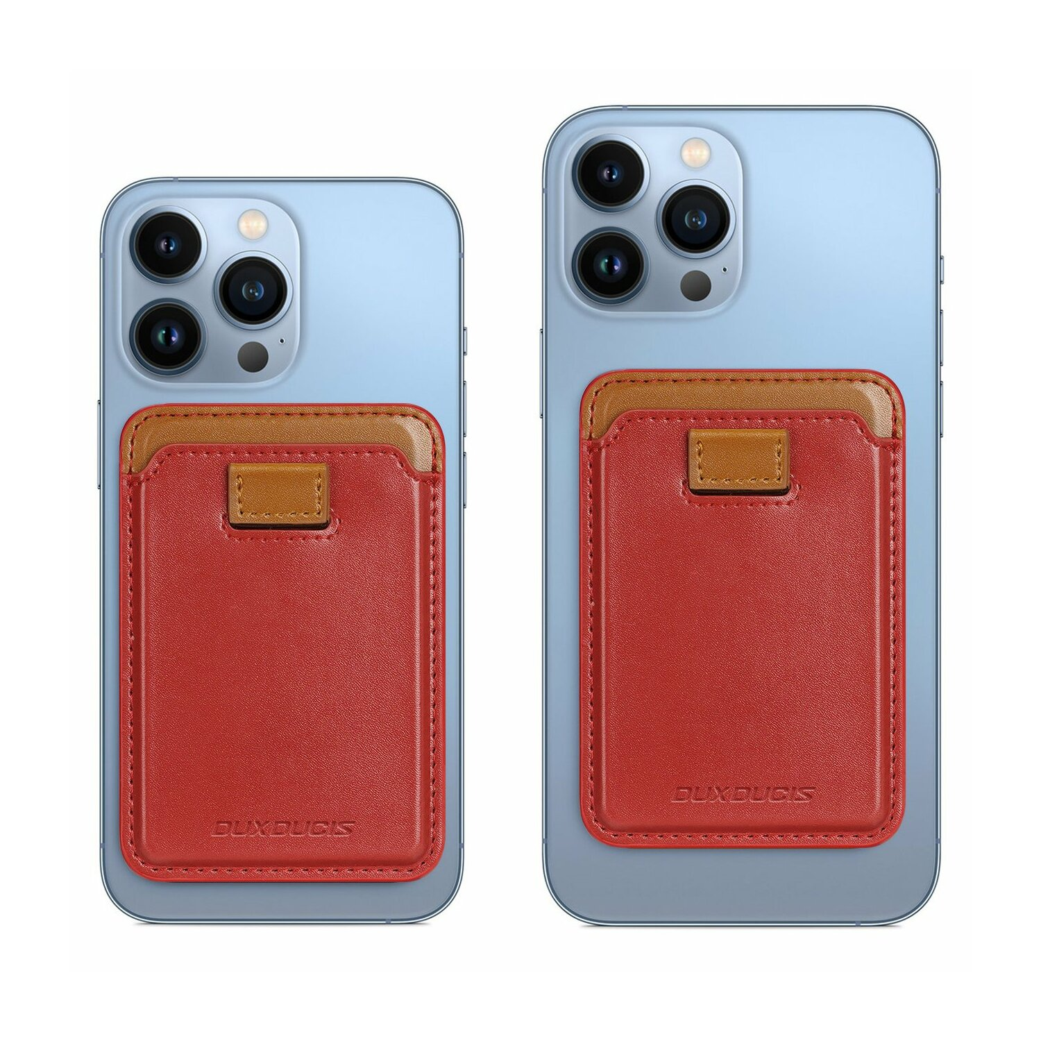 DUX DUCIS Magnetische für iPhone MagSafe Geldbörse B-5148 RFID-Blocker Rot