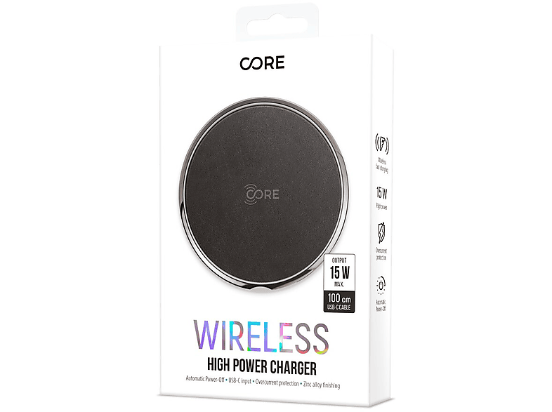 FOREVER Core Universal, Ladestation Schwarz WDC-215 Wireless