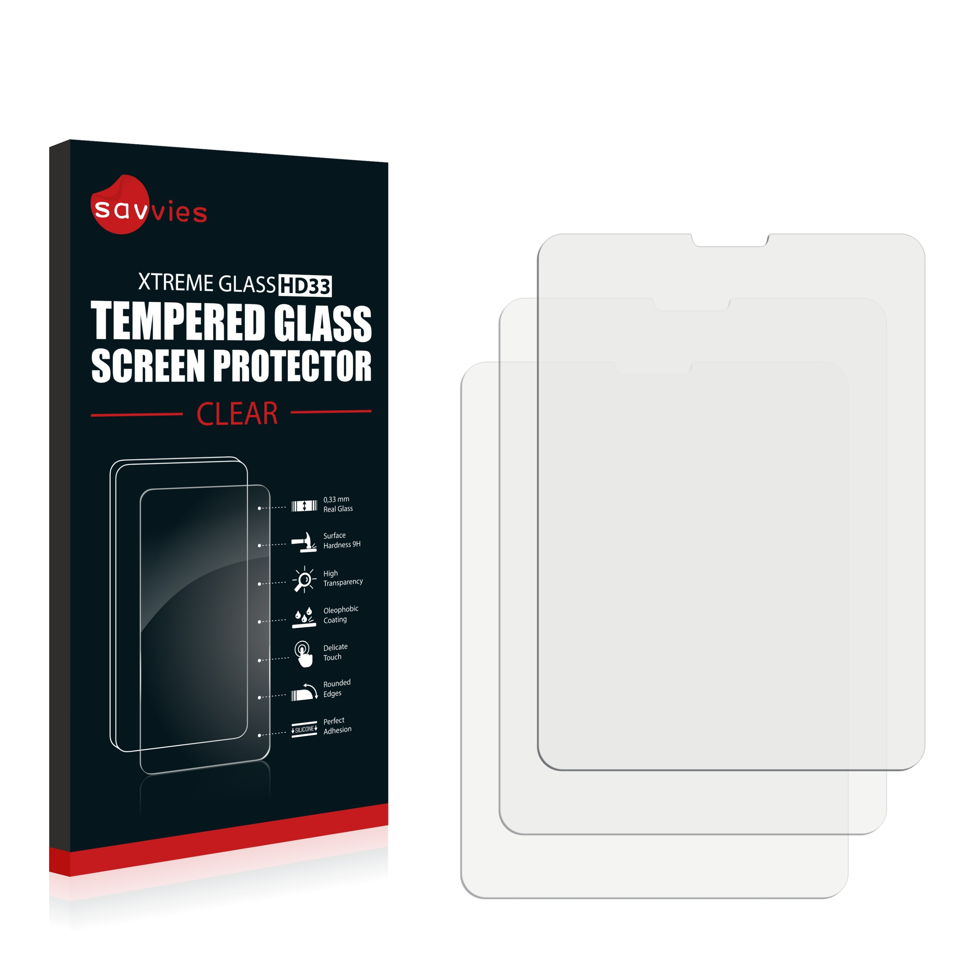 SAVVIES 3x 9H iPad Schutzglas(für Pro klares 11\