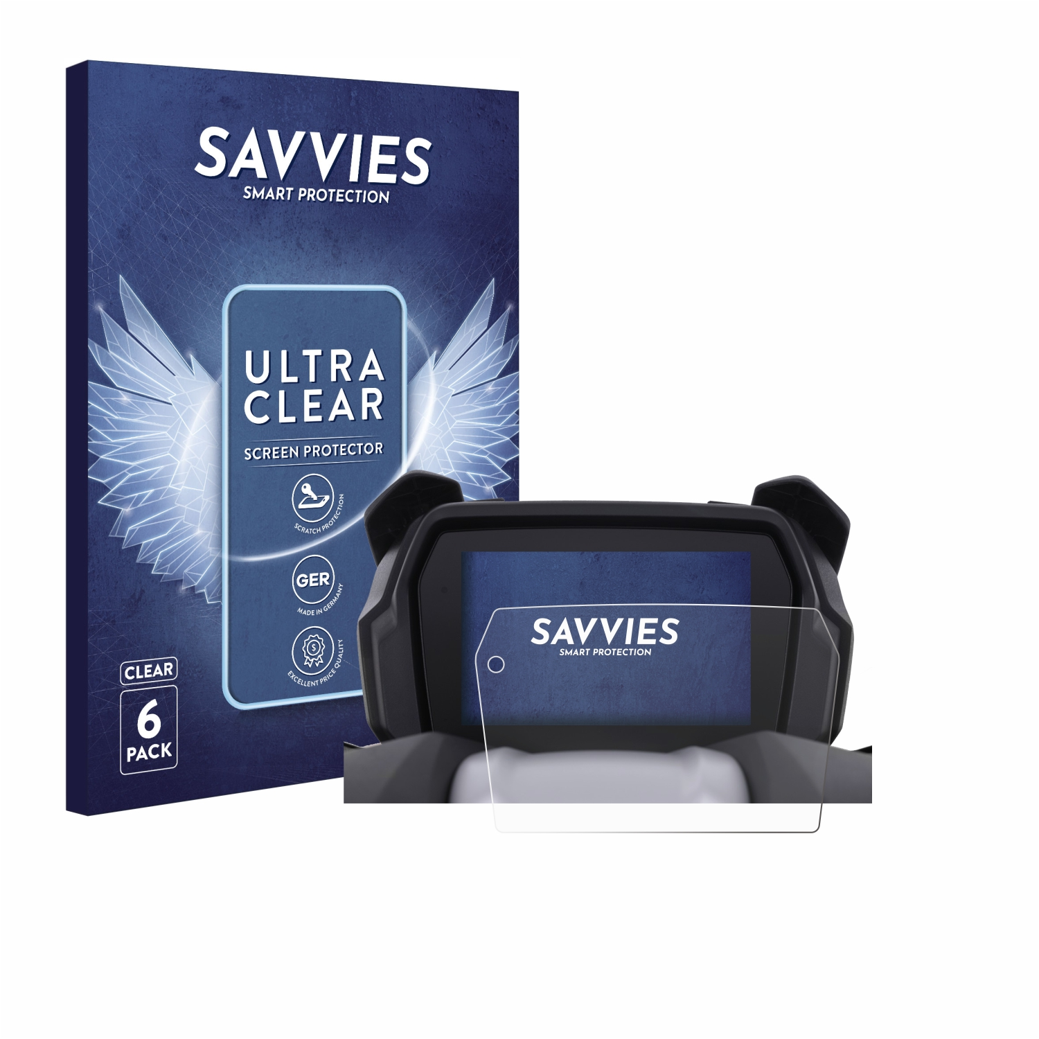 SAVVIES 6x klare Schutzfolie(für SR4 VOGE MAX 350)