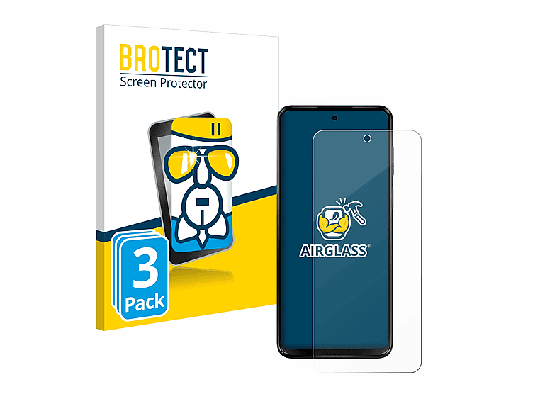 BROTECT 3x Airglass klare Schutzfolie(für Motorola Moto G23)