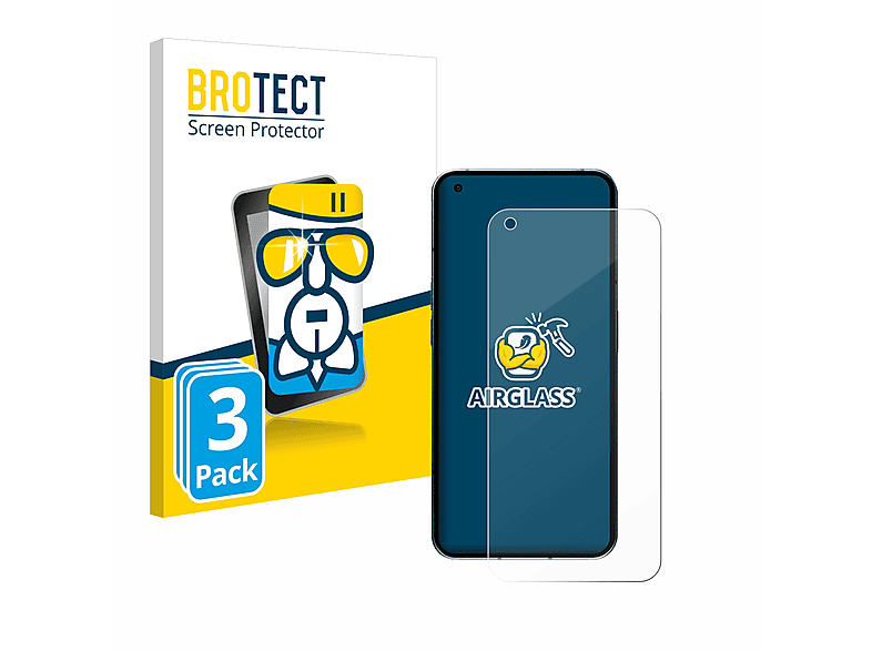 BROTECT 3x Airglass klare Schutzfolie(für Nothing Phone (1) (case-friendly))