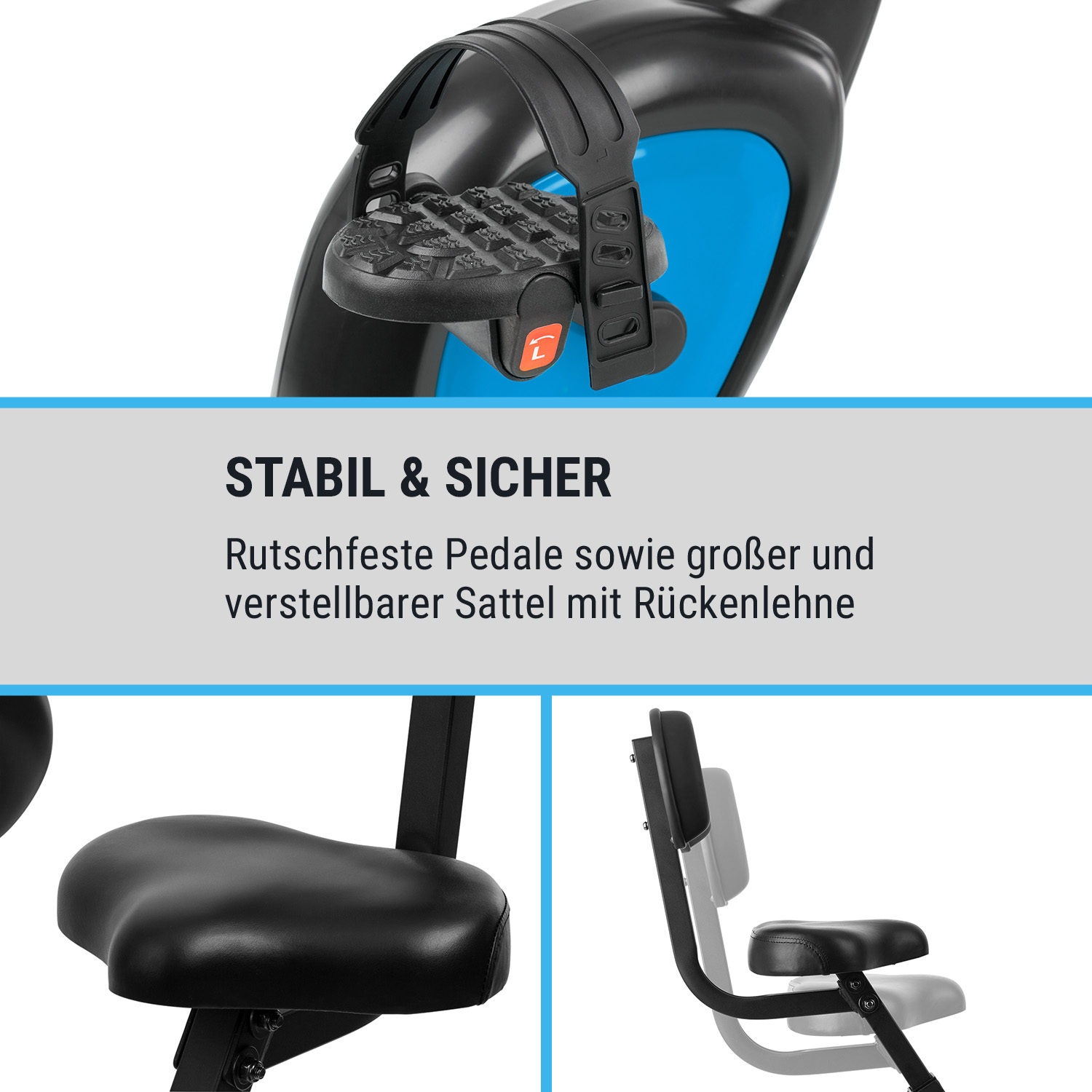 CAPITAL SPORTS Azura Air Heimtrainer Heimtrainer, Schwarz