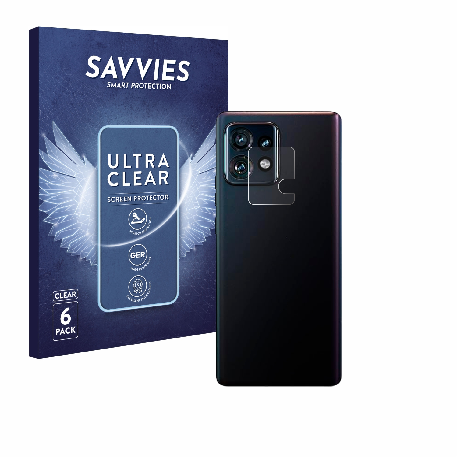 Motorola SAVVIES (NUR klare Schutzfolie(für 40 Kamera)) 6x Pro Edge