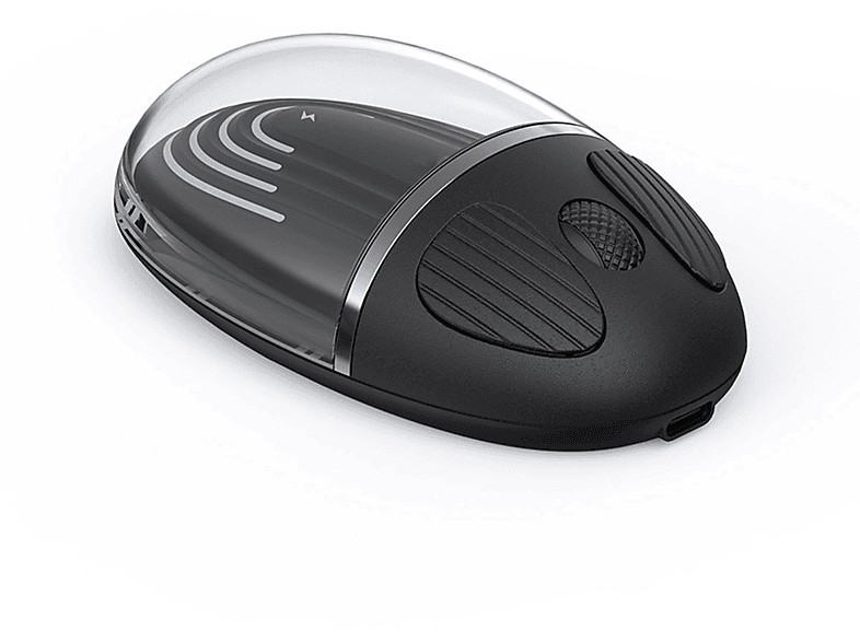 BYTELIKE Transparente kabellose Maus Leise Bluetooth Dual Mode Bunte Licht Maus Maus, Schwarz