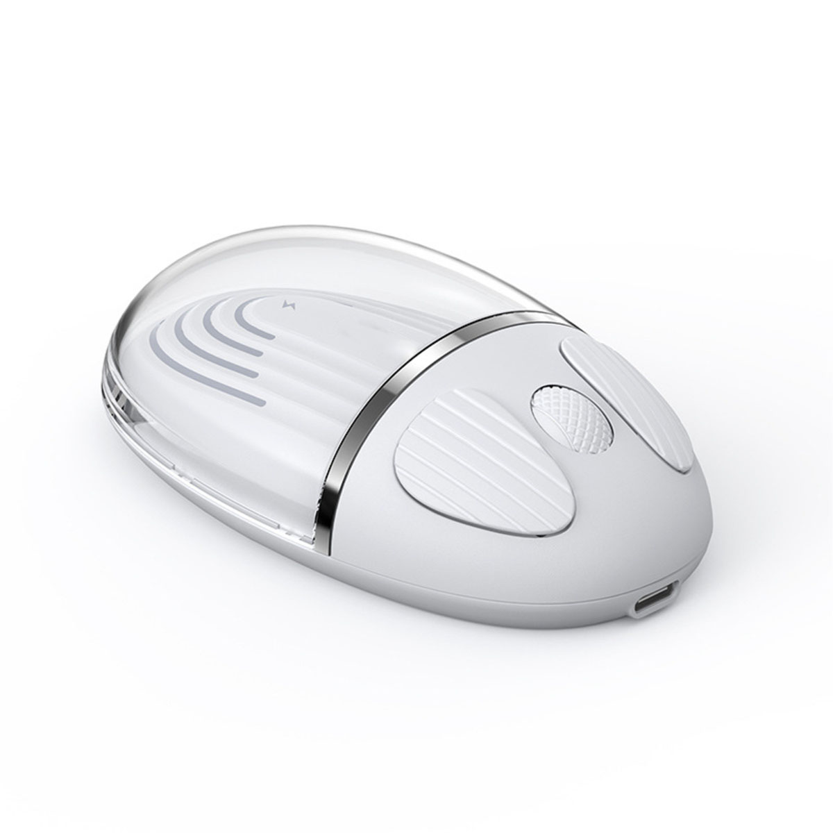 BYTELIKE Transparente kabellose Maus Maus Maus, Leise Licht weiß Bunte Bluetooth Dual Mode