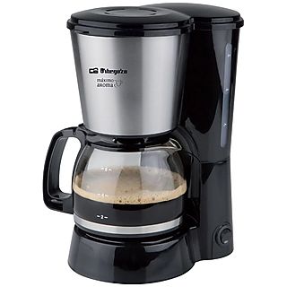 Cafetera de goteo - ORBEGOZO CG 4016, 600 W, 6 tazas, Inox