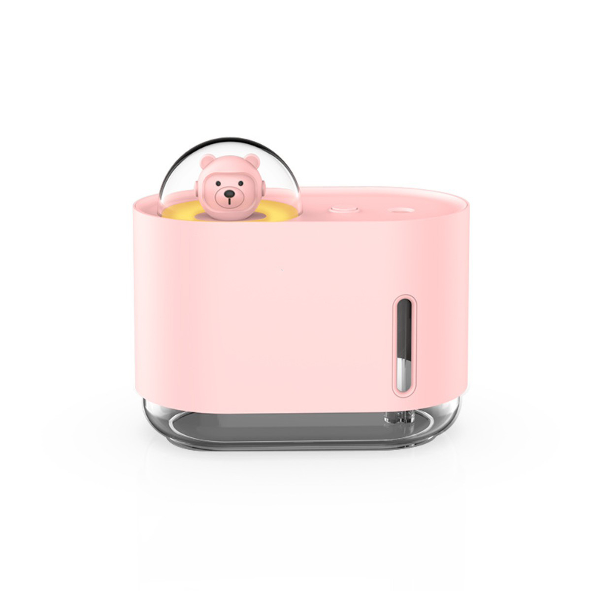 Raumgröße: Mist Desktop Space Luftbefeuchter Mini Pink Watt, Rosa Humidifier Adorable 10 Bear Luftbefeuchter m²) Air Nightlight (2 SYNTEK