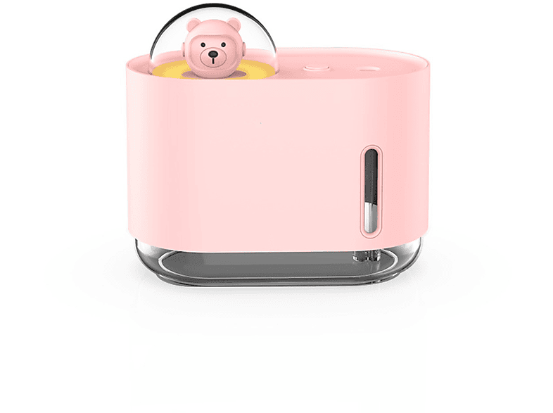 SYNTEK Luftbefeuchter Adorable Air Mist Humidifier Pink Desktop Mini Space Bear Nightlight Luftbefeuchter Rosa (2 Watt, Raumgröße: 10 m²)