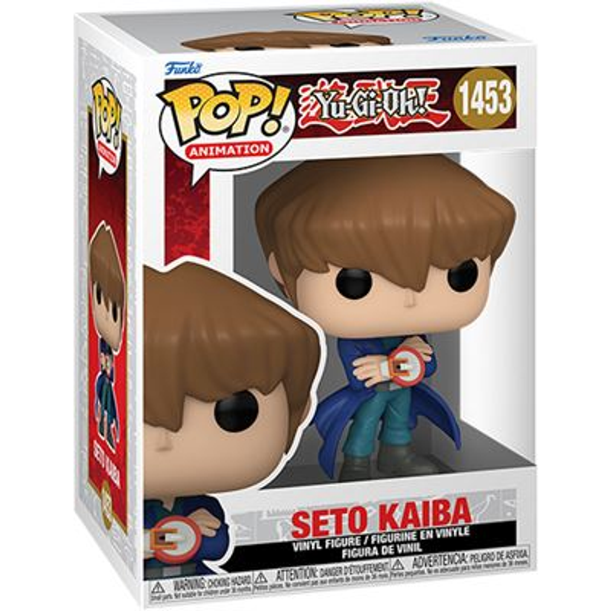 Figura Funko Pop de Seto Kaiba de Yu-Gi-Oh! en caja expositora.