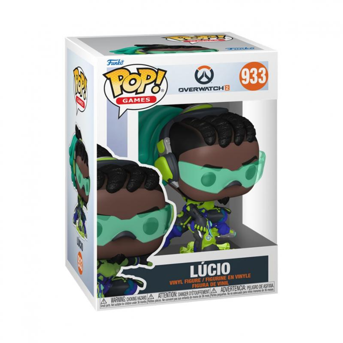 Funko Pop! Lucio Figur in Box, Overwatch 2 Charakter.