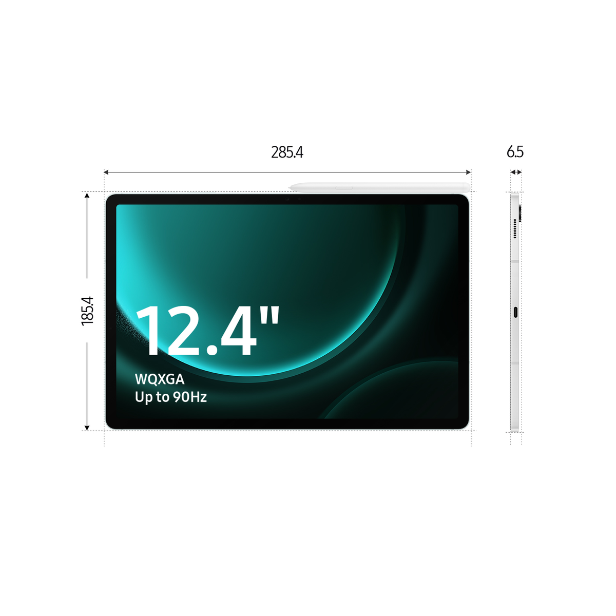 SAMSUNG SMX610NZAEEUB, Tablet, 256 Zoll, Grau 12,4 GB