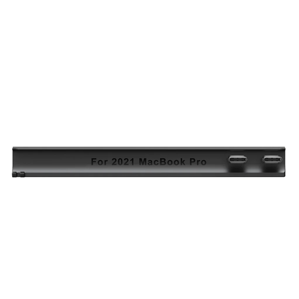 Accessorio nero per MacBook Pro con testo 'For 2021 MacBook Pro' e porte.