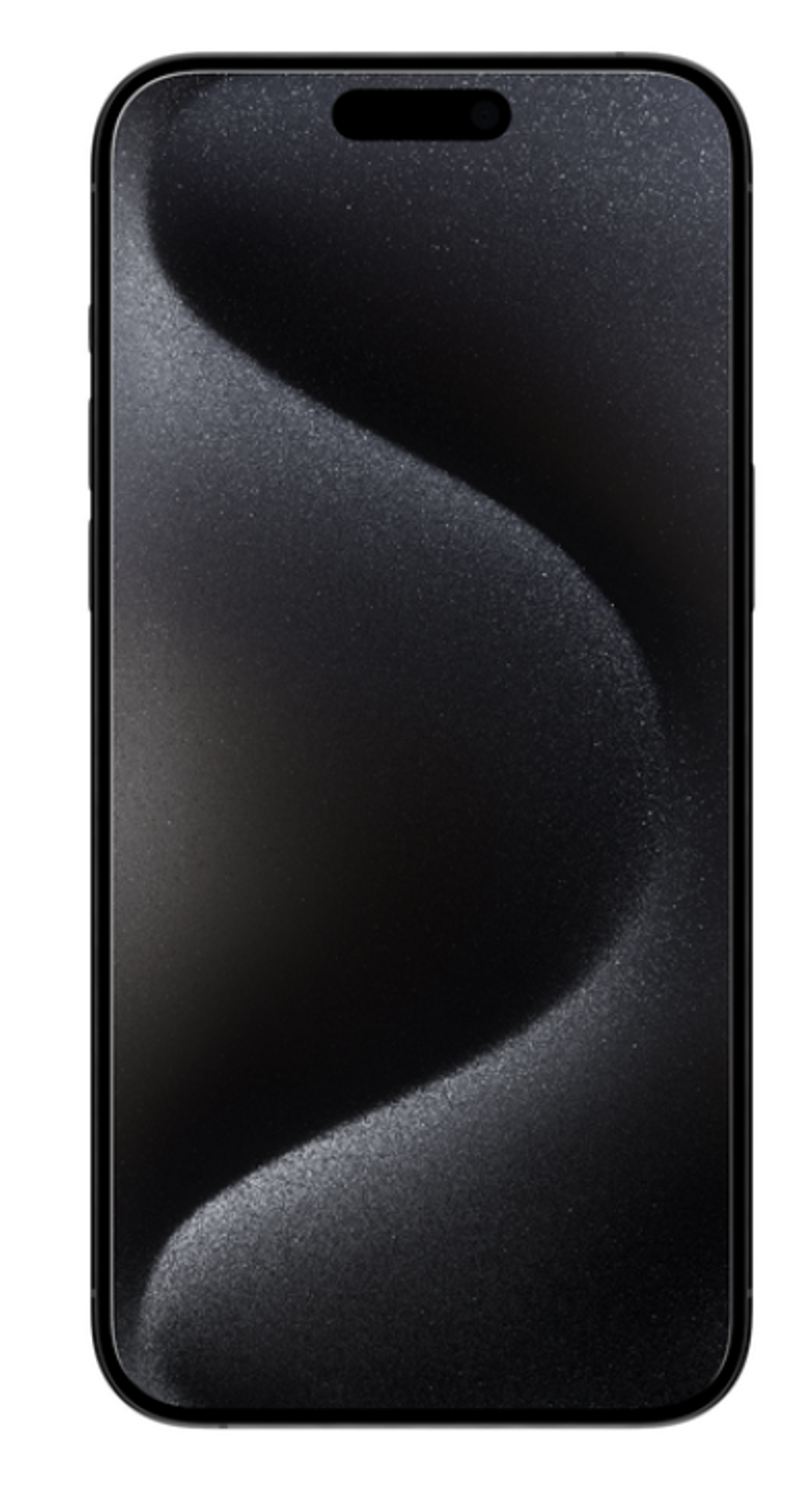 Czarny smartfon z zakrzywionym ekranem i czarnym tłem.