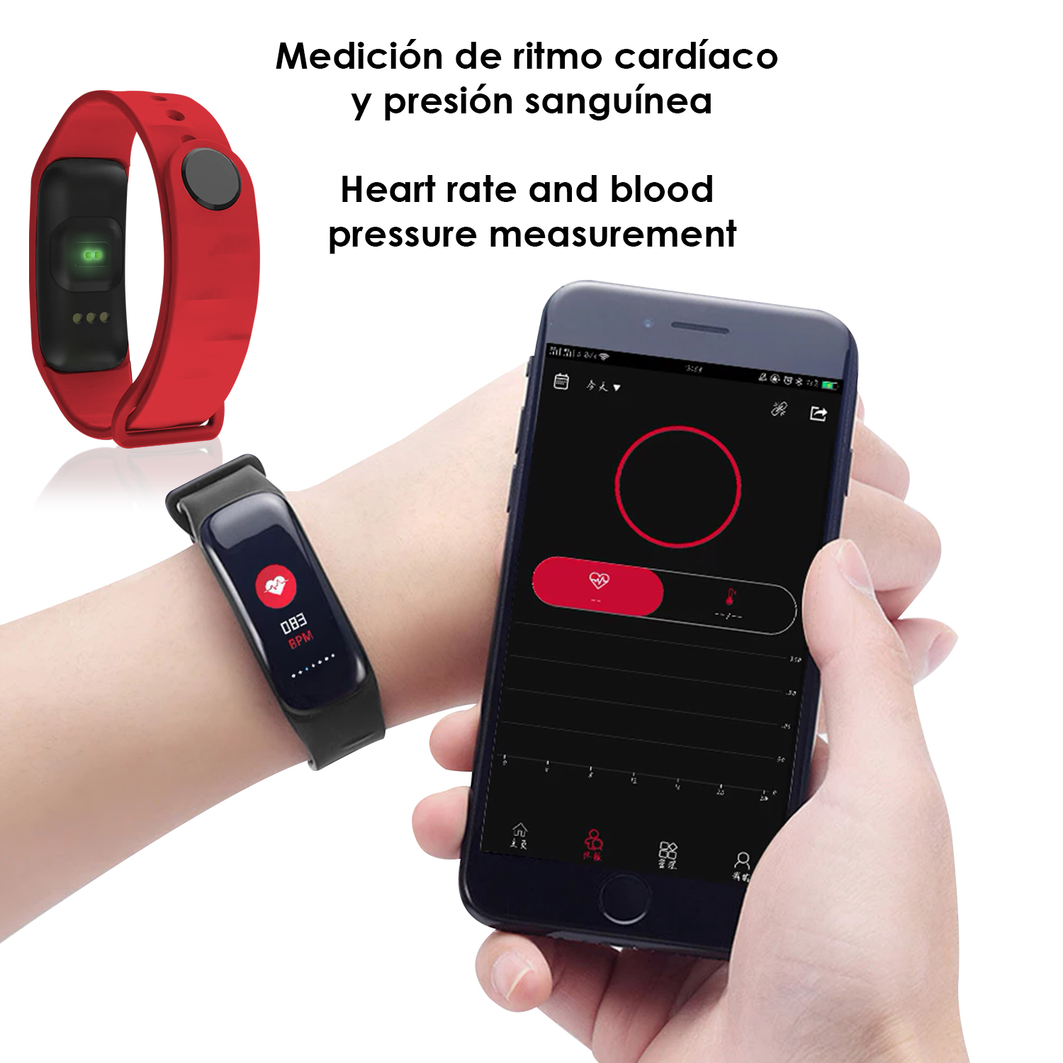 Misurazione della frequenza cardiaca e della pressione sanguigna con smartwatch.