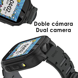 Smartwatch infantil - DAM ELECTRONICS S23 gaming watch, con 14 juegos, doble cámara de fotos y video., Negro