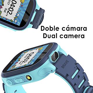 Smartwatch infantil - DAM ELECTRONICS S23 gaming watch, con 14 juegos, doble cámara de fotos y video., Azul