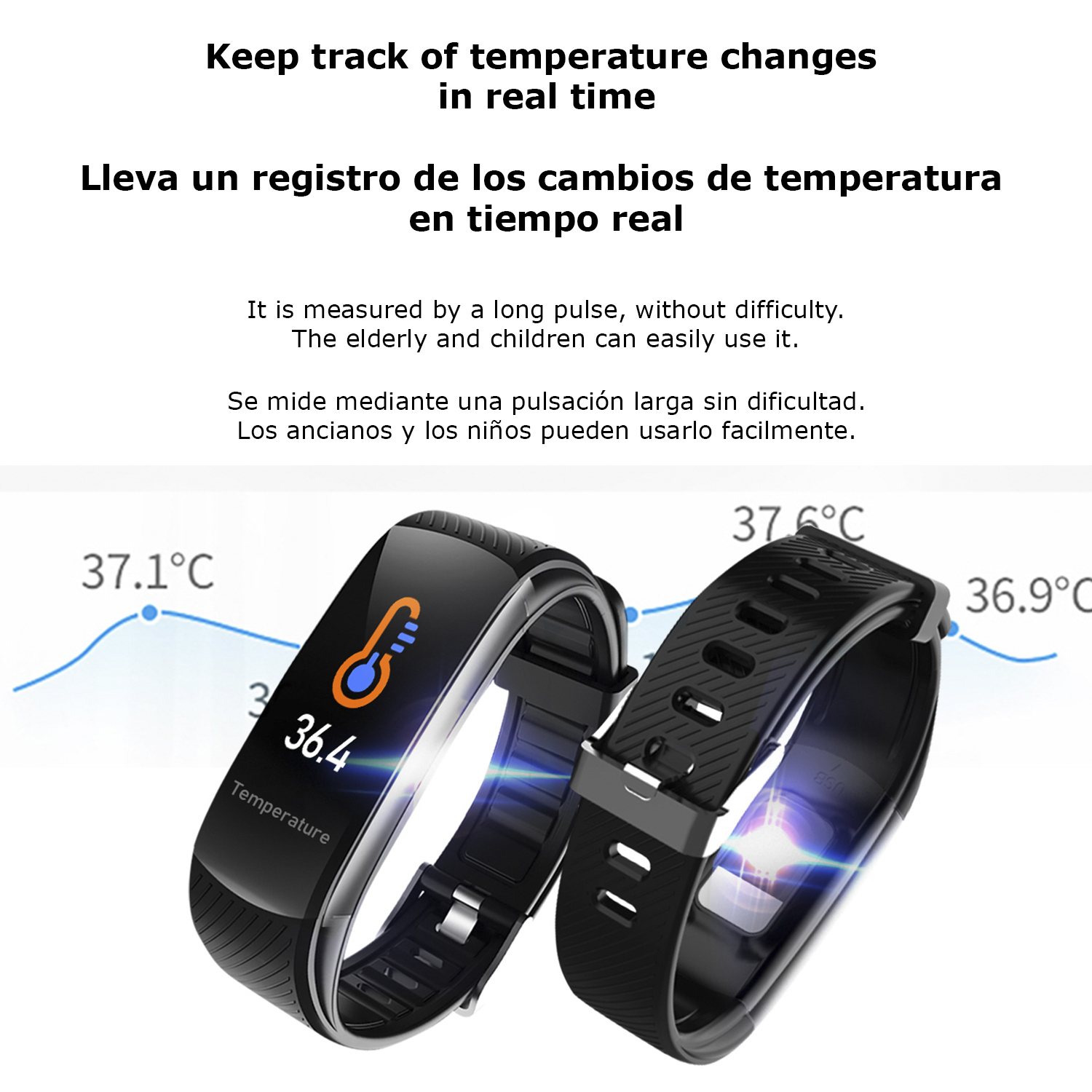 Pulsera de actividad DAM ELECTRONICS T118 con medición de