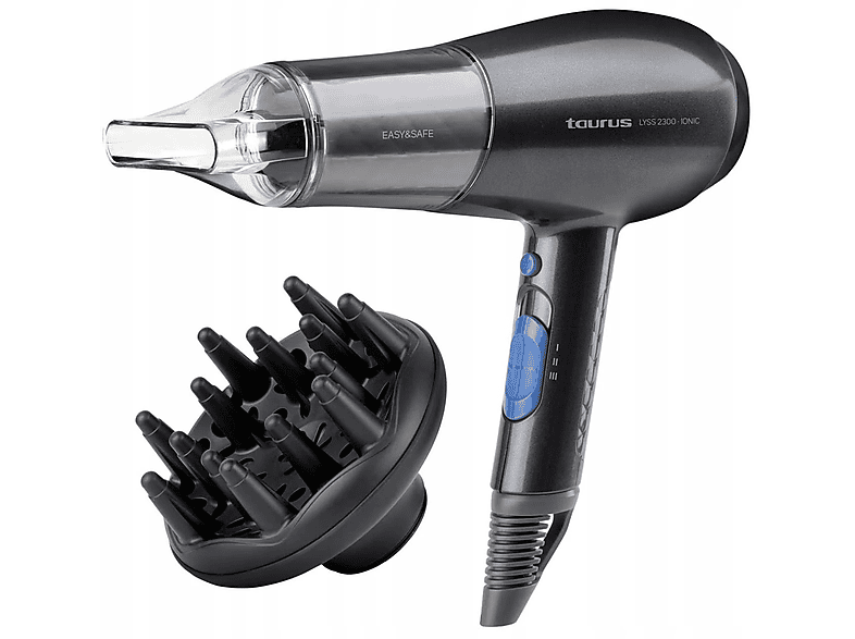 Taurus Lyss 2300 Ionic Haartrockner – 2200 W, 2 Geschwindigkeiten, 3 Temperaturen, Mit Kaltluft & Konzentrator