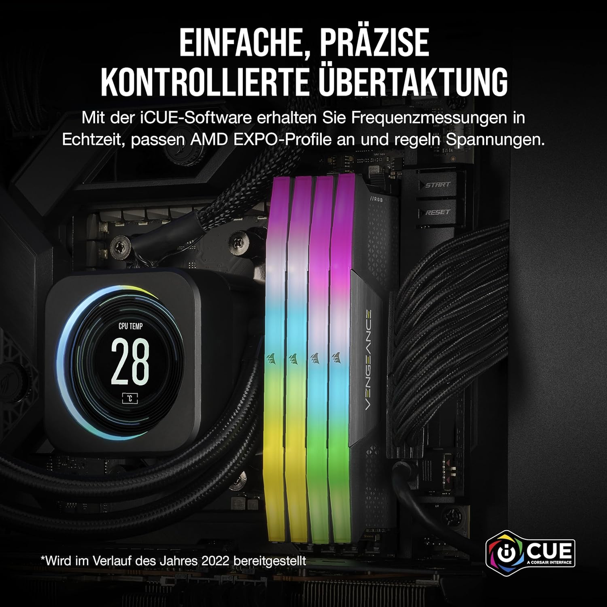 AMD EXPO 32 40-40-40-77,, 1.35V, RGB, DDR5 GB 2x16GB, Black Speicher-Kit CORSAIR