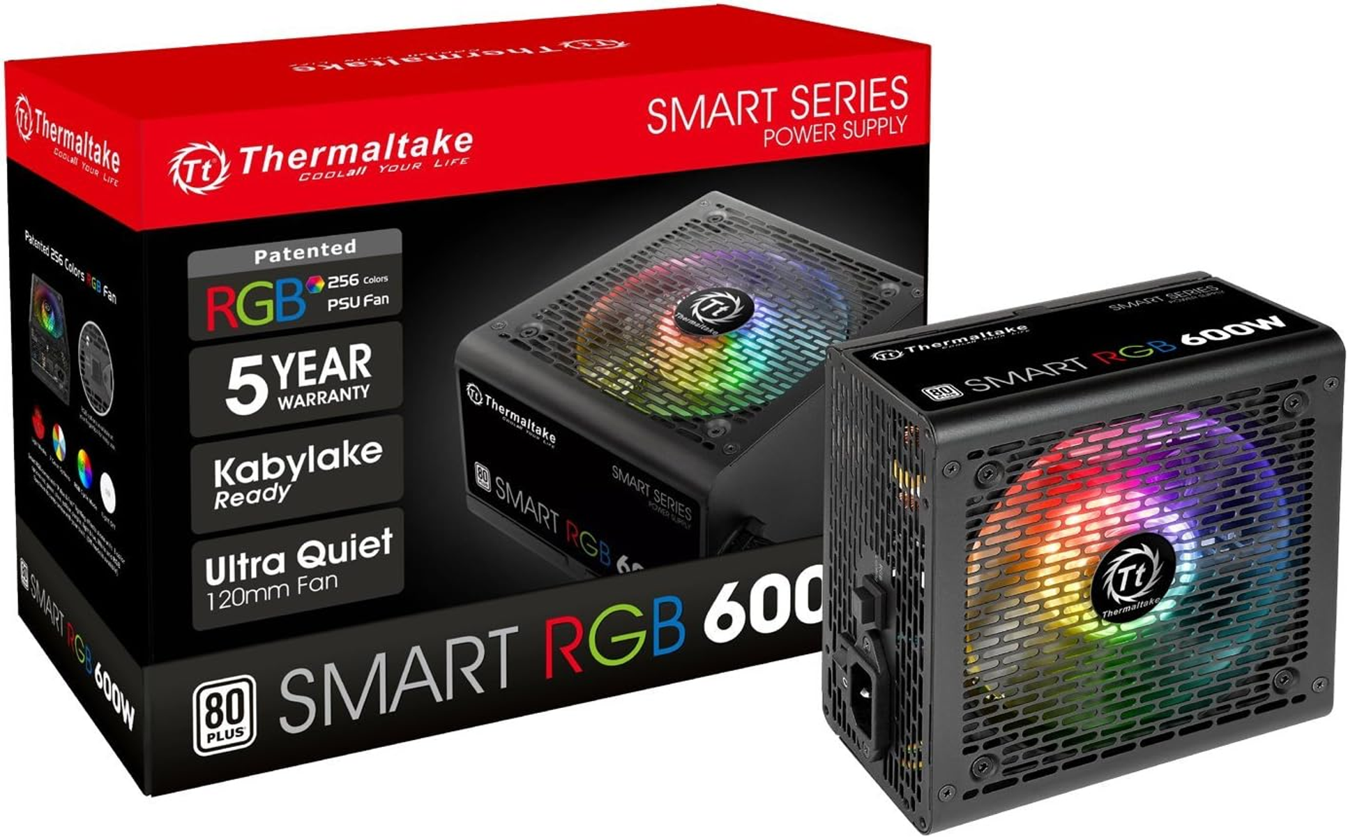 THERMALTAKE Smart RGB PC Netzteil Watt 600 Standard 80