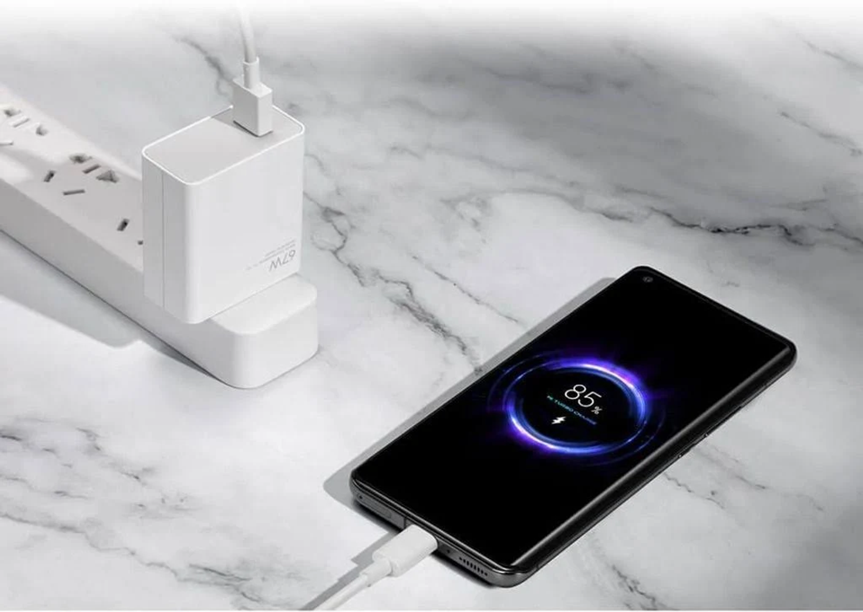 XIAOMI Reisenladegerät USB Apple, Weiß mit Weiß -Ladegerät USB Kabel 67W & - -Kabel Ladegeräte - -C