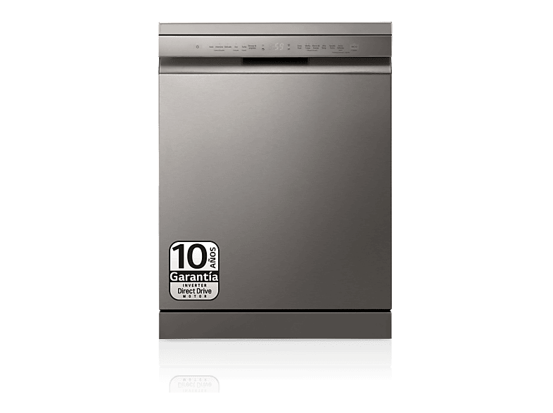 Lavavajillas libre instalación 60 cm - LG DF355FP, 9 programas, 60,0 cm, Inox antihuellas