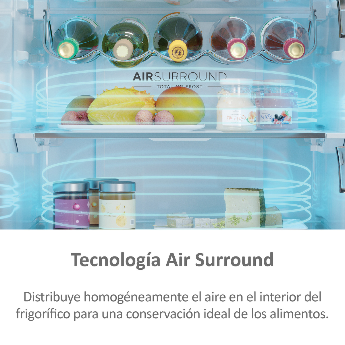 FRIGORIFERO COMBINATO HAIER HTW 5618CNMG, Capacità netta totale 360 l, Rumorosità: 35 dB(A), LAN wireless, 3 ripiani, Dimensioni: L 595 mm A 1850 mm P 667 mm, Argento, Classe C