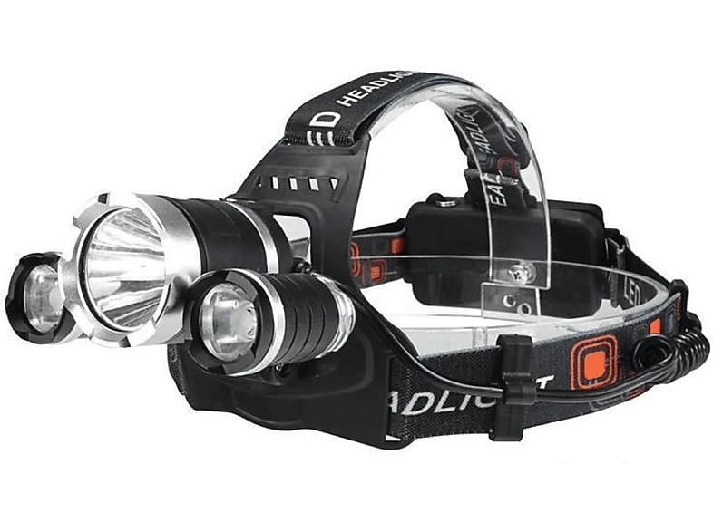 INF Wasserdichte Stirnlampe mit 3 LED aufladbarer Akku Stirnlampe