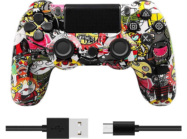 Kinsi wireless gamepad f r ps4 controller karikatur mediamarkt