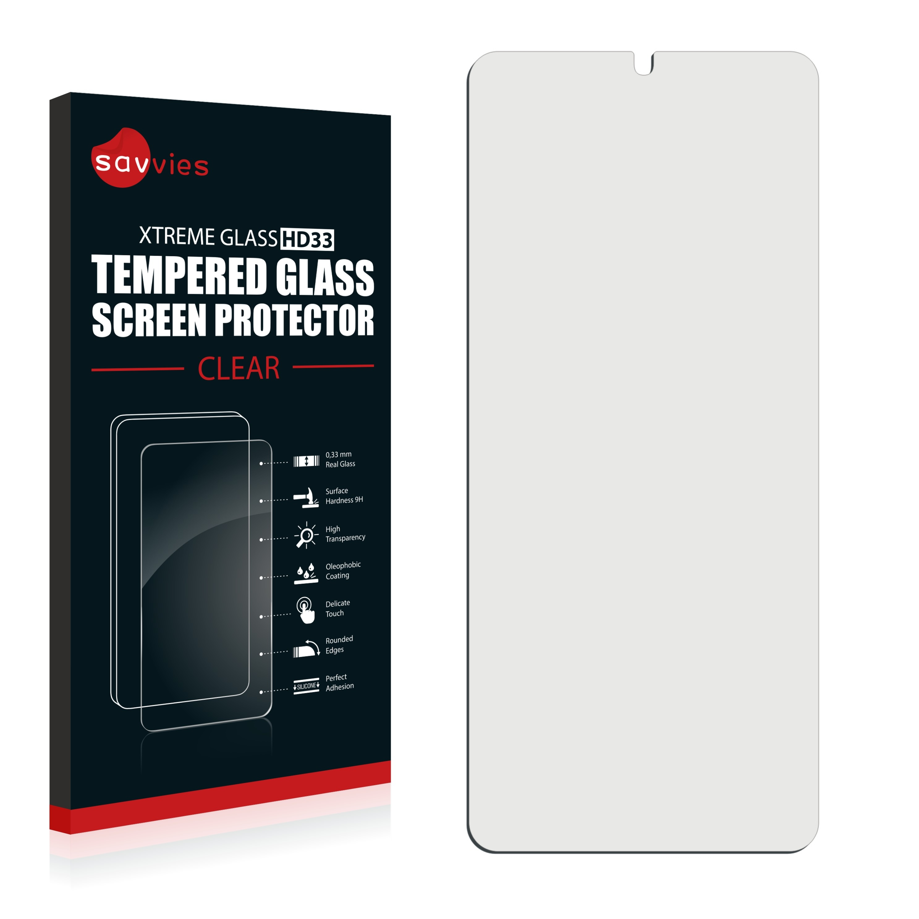 SAVVIES 9H klares Max) Redmi Schutzglas(für 9 Xiaomi Pro Note