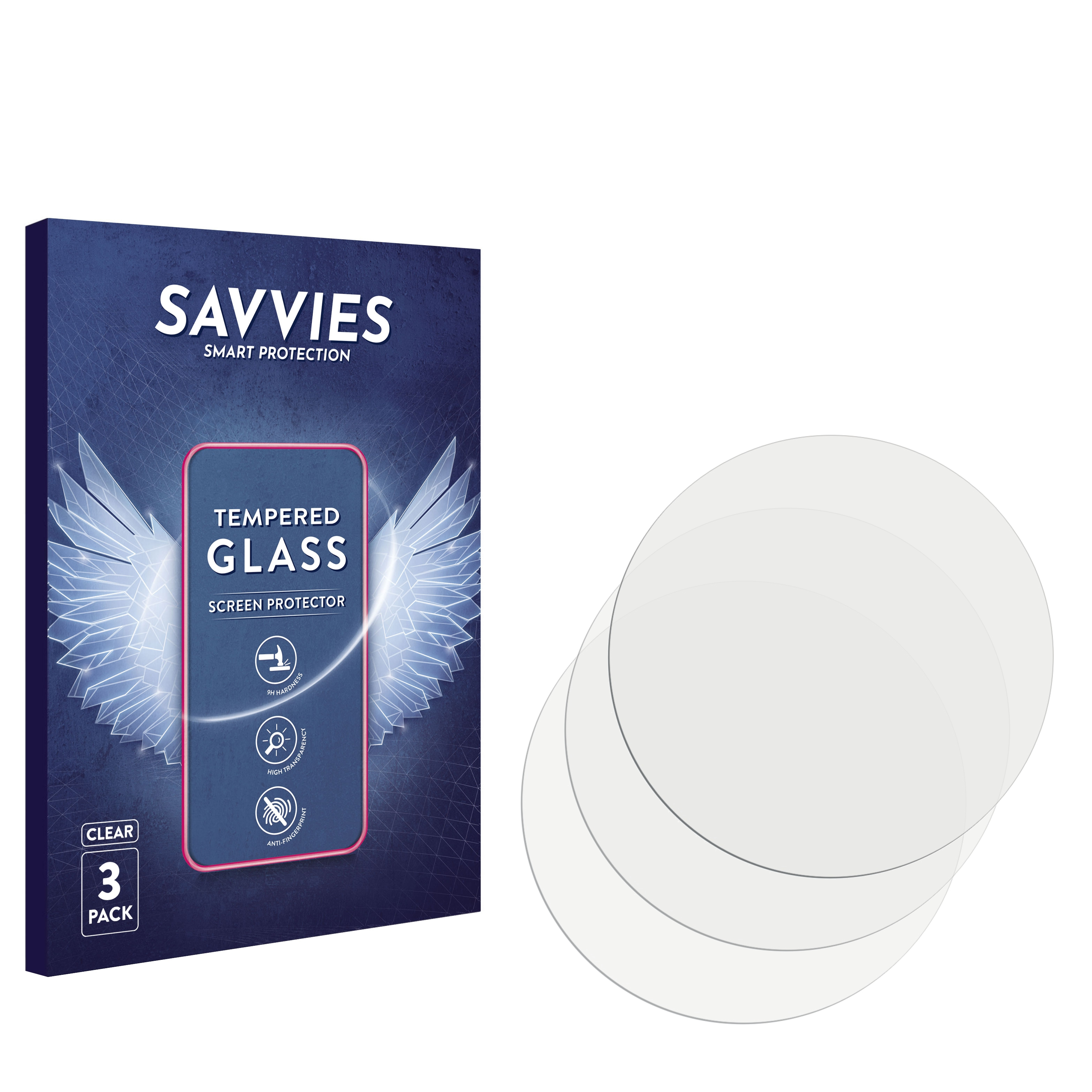 9H Ticwatch klares E2) SAVVIES 3x Schutzglas(für Mobvoi