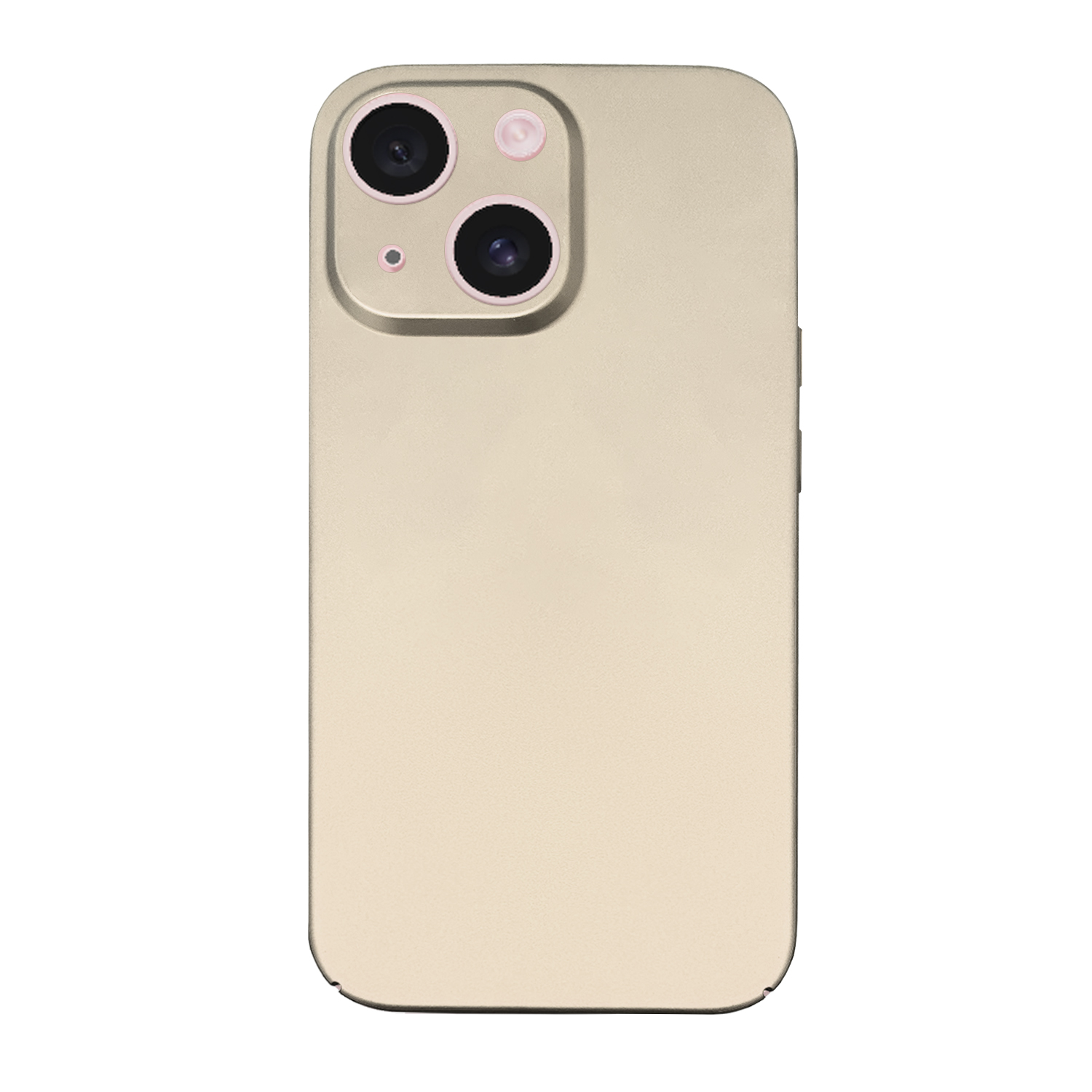 Goldenes Smartphone mit Dual-Kamera. Das Telefon befindet sich vor weißem Hintergrund.