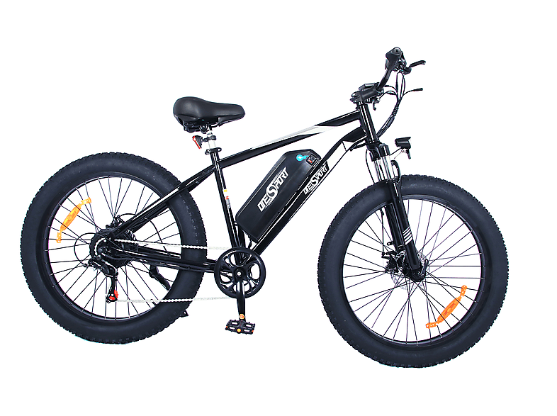 ONESPORT 26 * 4,0 Zoll Elektrofahrrad-Fettreifen All Terrain Bike (ATB) (Laufradgröße: 26 Zoll, Unisex-Rad, schwarz)