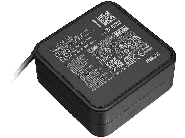 ASUS 0A001-00445000 abgerundetes Original Netzteil 65 Watt | Steckdosenleisten & Stecker
