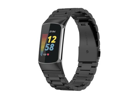 Fitbit Charge 6 Armband aus Stahl Schwarz