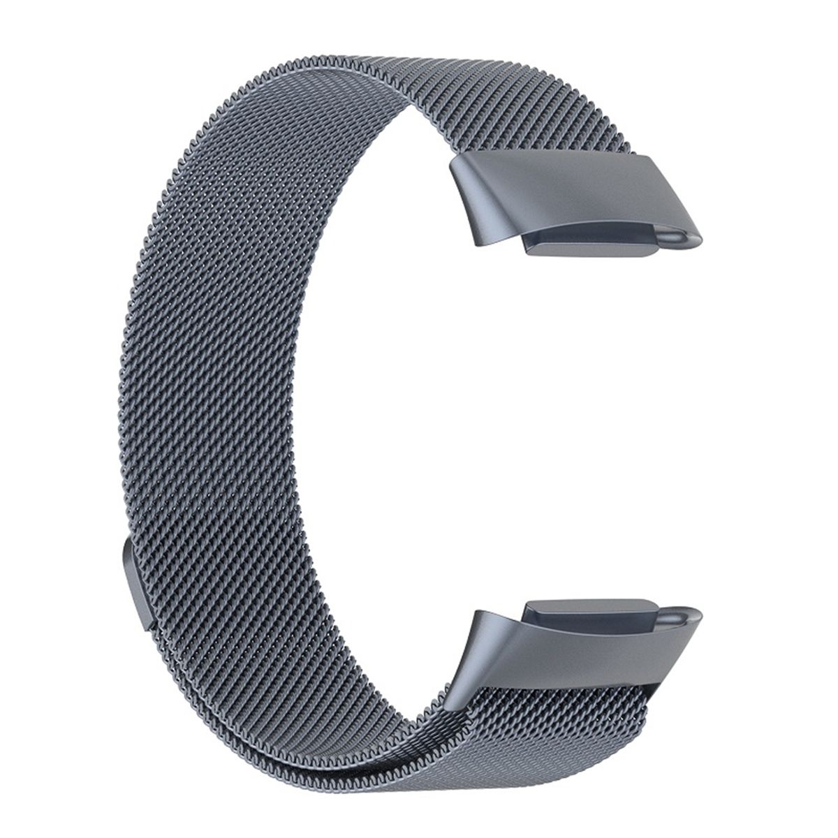 Ersatzarmband, 6 Mesh Grau Magnetverschluss, mit Band Metall Fitbit, 5, Design Stahl WIGENTO / Charge