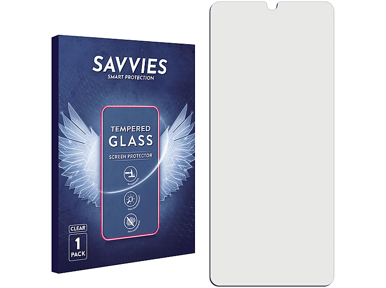 SAVVIES 9H klares Schutzglas(für Samsung Galaxy A41)